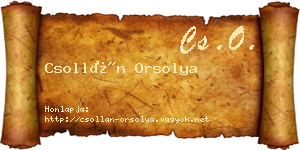 Csollán Orsolya névjegykártya